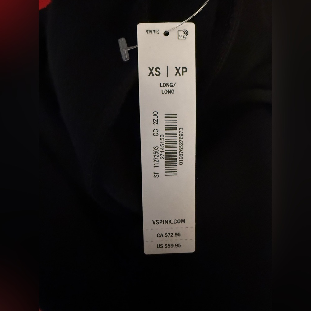 PINK Victoria's Secret Black Flare Fleece Sweatpants With back pocket - Picture 2 of 3
